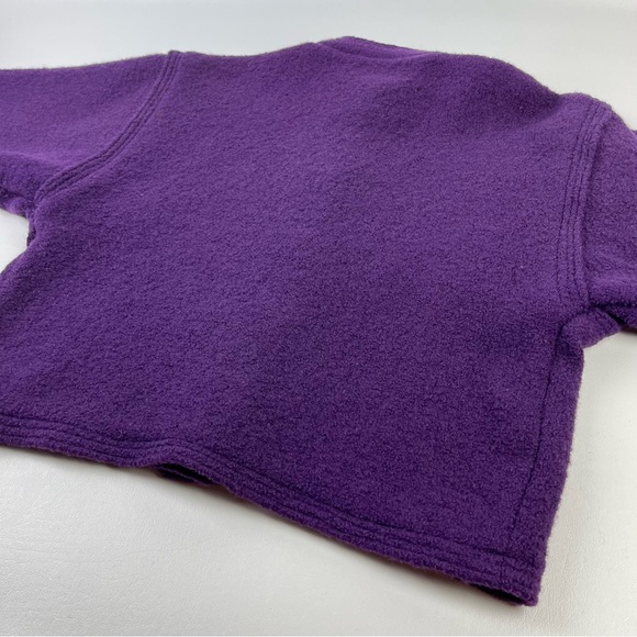 Vintage Eagles Eye Purple Wool Jacket Button Up Boiled Wool Womens Size 8 - Picture 9 of 12